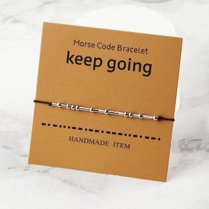 "Keep Going" Morse Code Bracelet